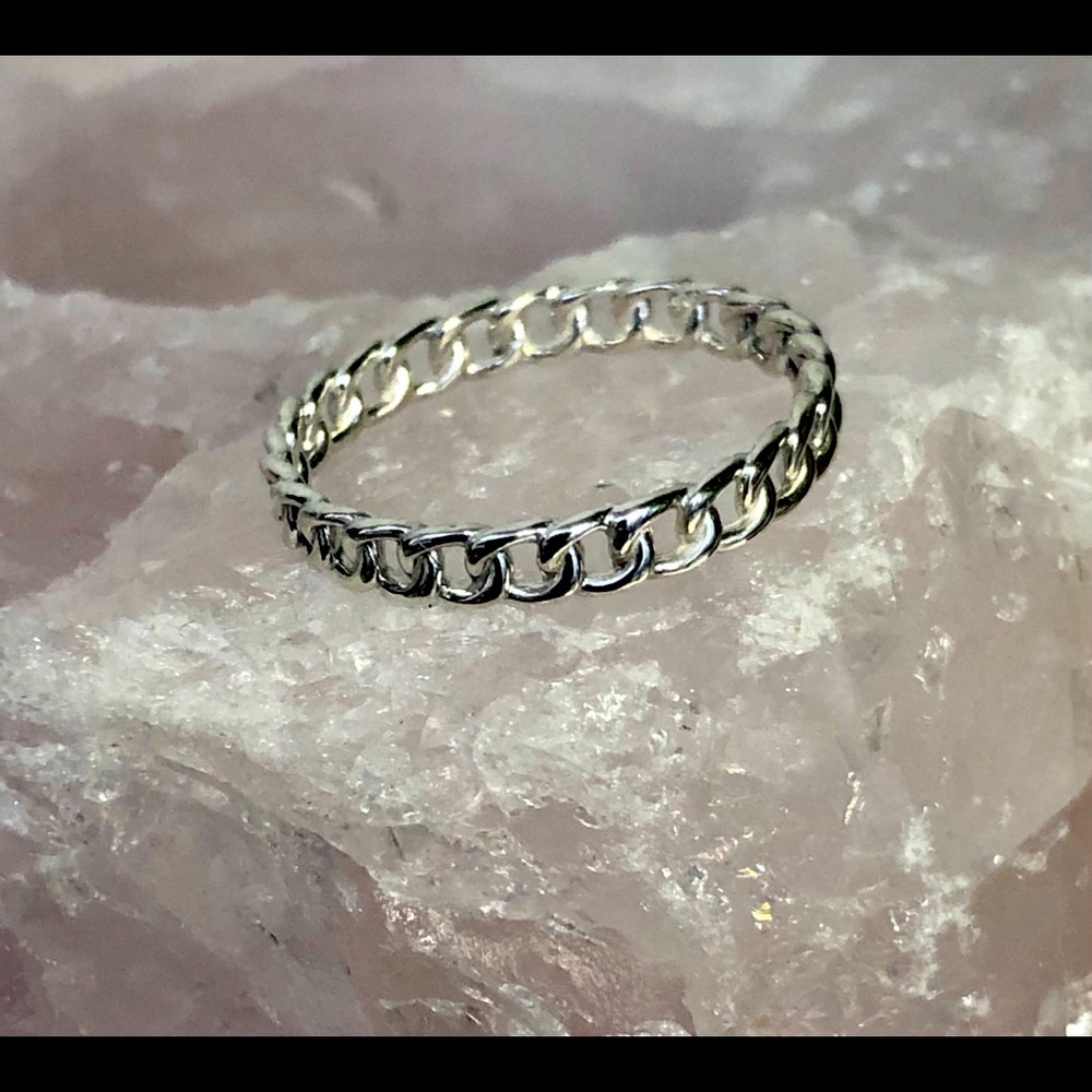 Brand New Silver Chain Link Ring - Size 5